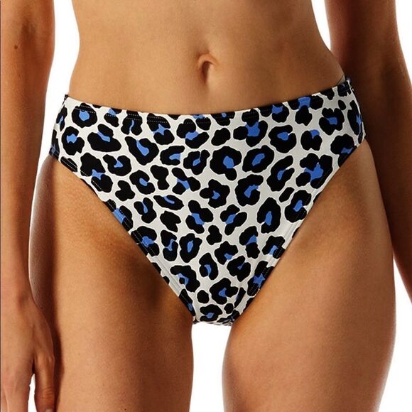 MICHAEL Michael Kors Other - Michael Kors Oasis Crew Blue Leopard High Waist Bikini Bottoms Size Small